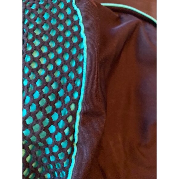 Gabar Swimsuit Black Treen Mesh One Piece Tank Size 8 - Picture 2 of 5